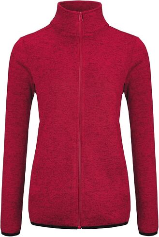 Dolcevida Women Fleece Zip Up Jacket Light Sweater Jacket(Blue Heather, M) in Saudi Arabia