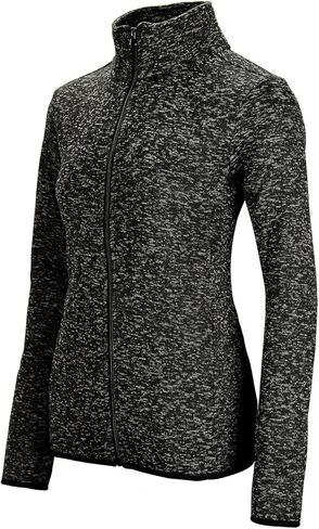 سترة Dolcevida النسائية من الصوف بسحاب سترة خفيفة (أزرق منقط، M) in Kuwait