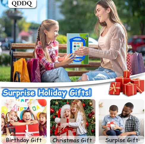 Kids Tablet, 7 inch Tablet for Kids 6GB RAM 32GB ROM Android 13 Toddler Tablet with Bluetooth, WiFi, GMS, Parental Control, Dual Camera, Shockproof Case, Educational, Games (Dark Blue) in Saudi Arabia
