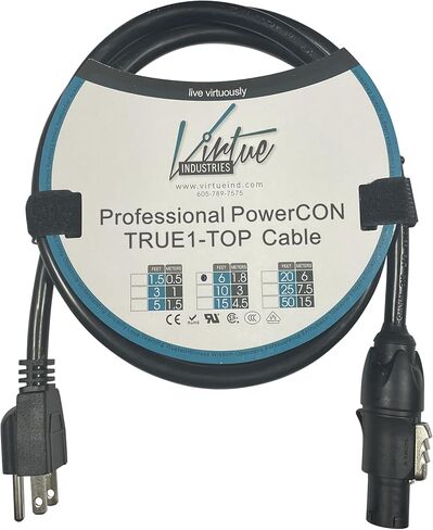 | Edison (Male) to Neutrik powerCON TRUE1-TOP Cable (6 Feet) in Saudi Arabia