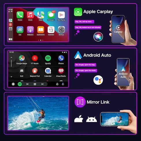 ستيريو سيارة Leadfan لهوندا أكورد 7th 2003 2004 2005 2006 2007 راديو متوافق مع Apple Carplay اللاسلكي Android Auto 10.1 بوصة شاشة تعمل باللمس داخل لوحة القيادة نظام تحديد المواقع العالمي واي فاي بلوتوث وحدة الكاميرا الاحتياطية in Saudi Arabia