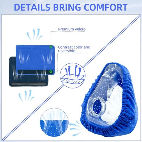 NATAKU 8 Pack Mask Strap Covers,Headgear Strap Cushions,Comfort Mask Cushions Pads, Soft-Fleece Face Mask Cover Fits Most Full CP AP Headgear Strap to Reduce Red Marks and Uncomfortable in Saudi Arabia