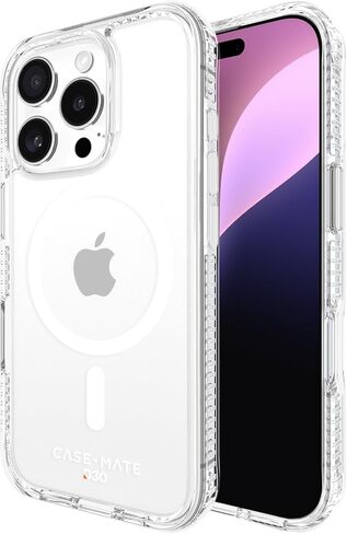 Case-Mate iPhone 16 Pro Case [Compatible with MagSafe] Tough Shockproof Phone Case with 16ft D3O Drop Protection - Premium Rugged Cover for iPhone 16 Pro - Clear in Saudi Arabia
