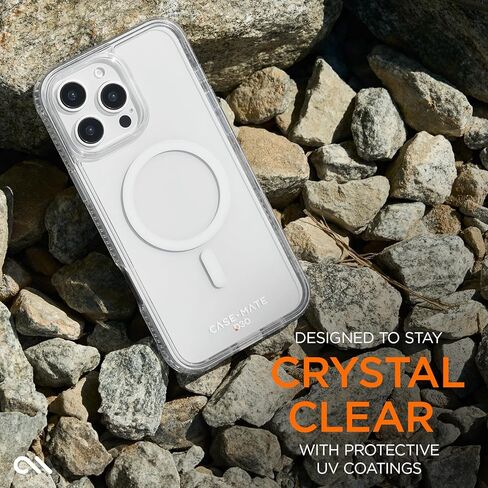 Case-Mate iPhone 16 Pro Case [Compatible with MagSafe] Tough Shockproof Phone Case with 16ft D3O Drop Protection - Premium Rugged Cover for iPhone 16 Pro - Clear in Saudi Arabia