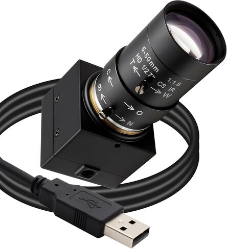 SVPRO 5-50mm Zoom Lens USB Camera 5MP 30fps High Definition Webcam Manual Focus Computer Camera 10X Optical Zoom Industrial Lightburn Camera IMX335 UVC Telescope USB Security Video Camera in Kuwait