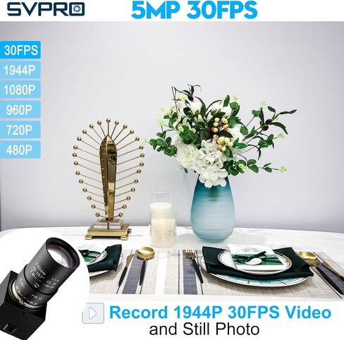 SVPRO 5-50mm Zoom Lens USB Camera 5MP 30fps High Definition Webcam Manual Focus Computer Camera 10X Optical Zoom Industrial Lightburn Camera IMX335 UVC Telescope USB Security Video Camera in Kuwait
