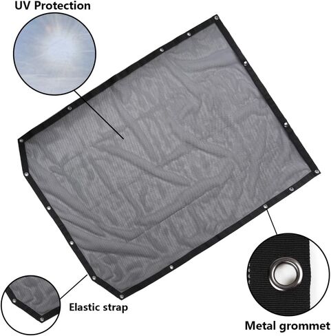 Sunshade Bikini Top for 2018-2023 Jeep Wrangler JL Sahara Rubicon 2 Door 4 Door, Durable Polyester Mesh Top Sun Shade Bimini Top, Black in Kuwait