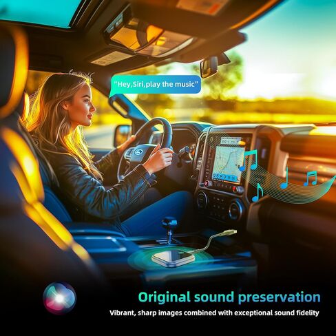 Wireless CarPlay Adapter 2024 Upgraded, Converts Factory Wired CarPlay to Wireless, Plug and Play Car Play Wireless Adapter, Compatible with iPhone Multi-User Seamless Connection (Black) in Saudi Arabia