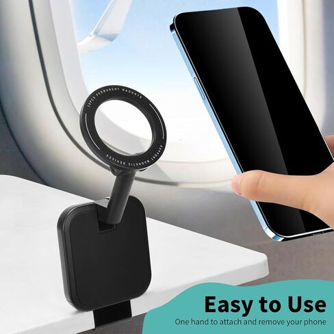 Airplane Phone Holder Travel Essentials, Universal Hands-Free Plane Phone Mount for MagSafe Accessories, Pocket Size Must Have Accessories for iPhone 15 14 13 12 Series & Magsafe Case in Saudi Arabia