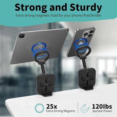 Airplane Phone Holder Travel Essentials, Universal Hands-Free Plane Phone Mount for MagSafe Accessories, Pocket Size Must Have Accessories for iPhone 15 14 13 12 Series & Magsafe Case in Saudi Arabia