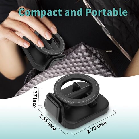 Airplane Phone Holder Travel Essentials, Universal Hands-Free Plane Phone Mount for MagSafe Accessories, Pocket Size Must Have Accessories for iPhone 15 14 13 12 Series & Magsafe Case in Saudi Arabia