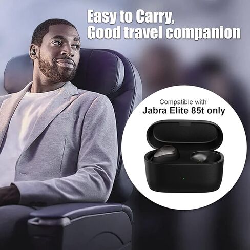 حافظة شحن لـ Jabra Elite 85t، حافظة شحن بديلة متوافقة مع شاحن سماعات Jabra Elite 85t تدعم اقتران البلوتوث، شحن سلكي ولاسلكي (غير متضمنة سماعات الأذن) in Kuwait