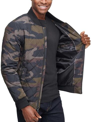 Calvin Klein Men's Ribbed Collar Quilted Bomber Jacket (US, Alpha, XX-Large, Regular, Regular, RED) in Saudi Arabia