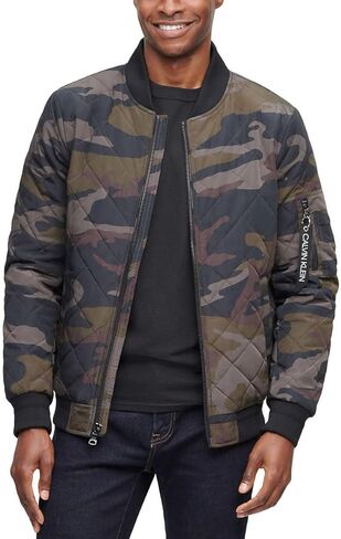 Calvin Klein Men's Ribbed Collar Quilted Bomber Jacket (US, Alpha, XX-Large, Regular, Regular, RED) in Saudi Arabia