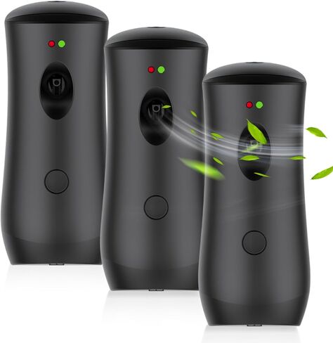 (3-Pack) Automatic Fragrance Dispenser Wall-mounted Aerosol Spray Air Freshener for Hotels, Home, Indoor, Offices, Schools, Restaurants, Commercial Place (003, Brown) in Saudi Arabia