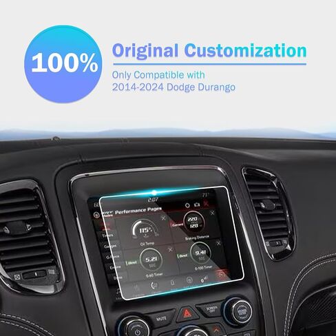 for 2014-2023 2024 Dodge Durango 8.4 Inch Tempered Glass Screen Protector 9H Hardness Anti-Fingerprint Anti-Scratch and Anti-Glare Accessories LCD Touchscreen in Saudi Arabia