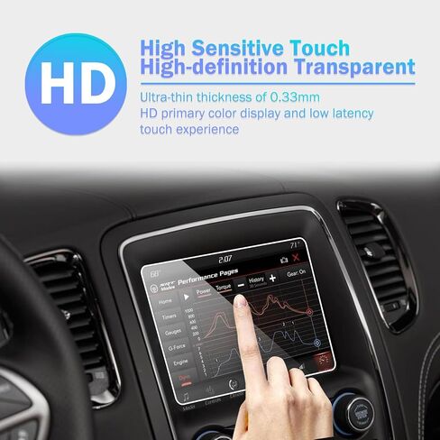 for 2014-2023 2024 Dodge Durango 8.4 Inch Tempered Glass Screen Protector 9H Hardness Anti-Fingerprint Anti-Scratch and Anti-Glare Accessories LCD Touchscreen in Saudi Arabia