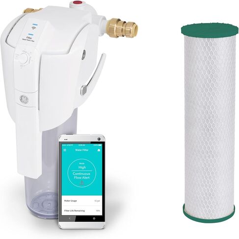 GE GXWH20T Whole House Water Filtration System | Reduce Sediment, Rust & More | Install Kit & Accessories Included | Filter Not Included | Replace Filter (FXWTC, FXUSC, FXWPC, FXWSC) Every 3 Months in Saudi Arabia