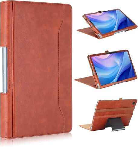 حافظة متوافقة مع جهاز Lenovo Tab Plus مقاس 11.5 بوصة، غطاء جلدي من جلد البولي يوريثان لـ Pad Studio (TB351FU) غطاء حامل قابل للطي، أحمر in Kuwait