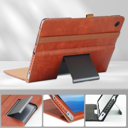 حافظة متوافقة مع جهاز Lenovo Tab Plus مقاس 11.5 بوصة، غطاء جلدي من جلد البولي يوريثان لـ Pad Studio (TB351FU) غطاء حامل قابل للطي، أحمر in Kuwait