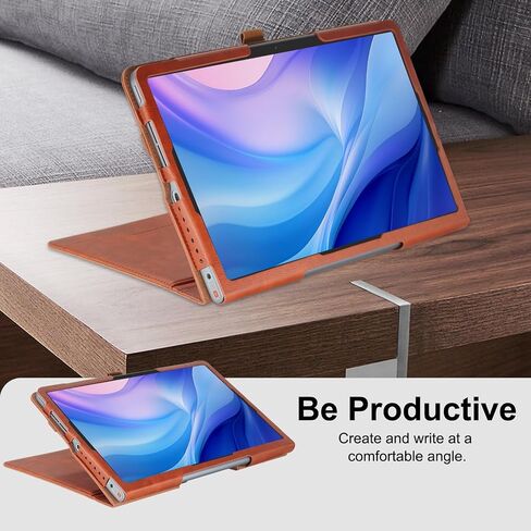 حافظة متوافقة مع جهاز Lenovo Tab Plus مقاس 11.5 بوصة، غطاء جلدي من جلد البولي يوريثان لـ Pad Studio (TB351FU) غطاء حامل قابل للطي، أحمر in Kuwait