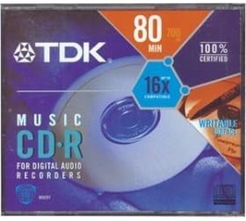 وسائط TDK CDR سعة 700 ميجابايت و80 دقيقة (حزمة واحدة للصوت فقط) in Kuwait