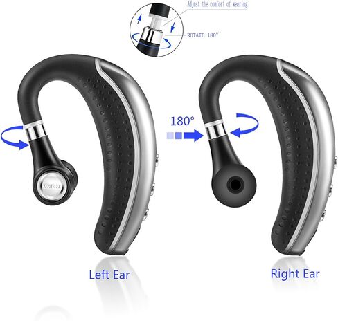 Bluetooth Headset V5.1,Wireless Bluetooth Earpiece with CVC8.0 Dual Mic Noise Cancelling,500mAh Battery for 110H Work Time,Handsfree Earphones for Cell Phones/PC for Business Office/Driving in Saudi Arabia