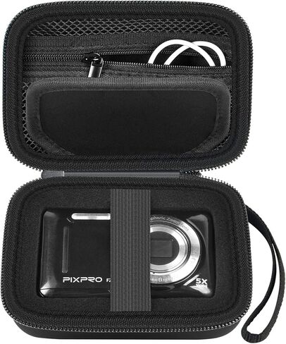 حافظة كاميرا رقمية PAIYULE متوافقة مع Kodak لـ PIXPRO FZ45/55 16MP، ومقسم تخزين حقيبة الكاميرات لبطاقة الذاكرة، وجيب شبكي للحمل للكابلات والمزيد من الملحقات (الصندوق فقط) in Kuwait