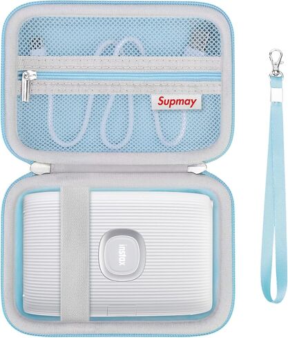 Hard Carrying Case for Fujifilm Instax Mini Link 2/ Instax Mini Link 3 Smartphone Printer, Instax Mini Printer Travel Storage Case with Mesh Pocket for USB Cable, Instax Mini Film, Grey in Kuwait