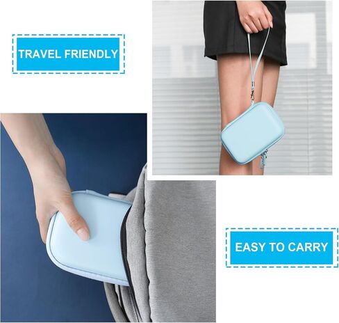 Hard Carrying Case for Fujifilm Instax Mini Link 2/ Instax Mini Link 3 Smartphone Printer, Instax Mini Printer Travel Storage Case with Mesh Pocket for USB Cable, Instax Mini Film, Grey in Kuwait
