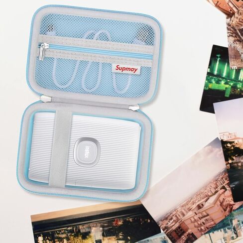 Hard Carrying Case for Fujifilm Instax Mini Link 2/ Instax Mini Link 3 Smartphone Printer, Instax Mini Printer Travel Storage Case with Mesh Pocket for USB Cable, Instax Mini Film, Grey in Kuwait