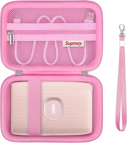 Hard Carrying Case for Fujifilm Instax Mini Link 2/ Instax Mini Link 3 Smartphone Printer, Instax Mini Printer Travel Storage Case with Mesh Pocket for USB Cable, Instax Mini Film, Grey in Kuwait