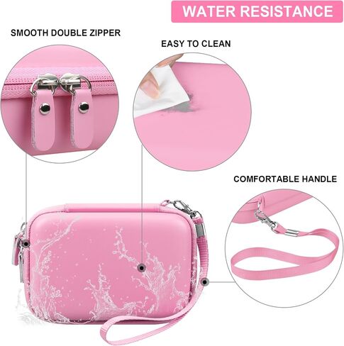 Hard Carrying Case for Fujifilm Instax Mini Link 2/ Instax Mini Link 3 Smartphone Printer, Instax Mini Printer Travel Storage Case with Mesh Pocket for USB Cable, Instax Mini Film, Grey in Kuwait