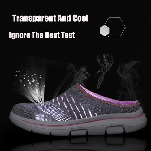 Women's mesh Breathable Soft Sole Mules Fashion Knitted Backless Slip on Lightweight Walking Shoes Casual Comfortable Outdoor Sports Wedge Mule in Saudi Arabia