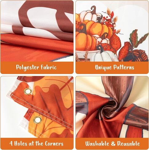 WATINC XtraLarge Fall for Jesus Banner Decorations, Fall for Jesus He Never Leaves Autumn Photography Background, Pumpkin Sunflower Decors Supplies Photo Booth Prop for Wall Home Classroom in Saudi Arabia