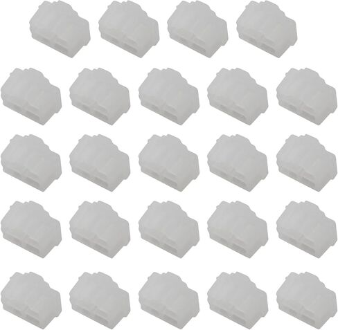 24 PCS RJ45 Dust Covers - Silicone Ethernet Hub Port RJ45 Plugs Protector Stopper Caps - Port Protector for Hub, TV, Computer - Clear in Saudi Arabia