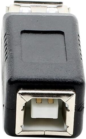 USB 2.0 Printer Connector, USB Type A Female to USB Type B Female Adapter Connector Converter for Laptop Computer Hard Drive Printer Camera in Saudi Arabia