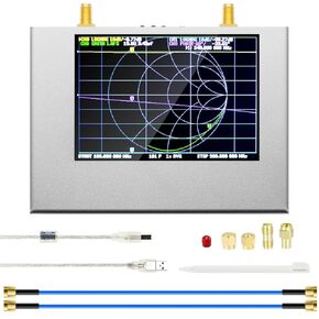 Upgraded NanoVNA V2 PLUS4 Vector Network Analyzer 50kHz-4GHz, AURSINC 4'' Antenna Analyzer HF VHF UHF Measuring S Parameters, Voltage Standing Wave Ratio, Phase Delay, Smith Chart with 3200mAh Battery