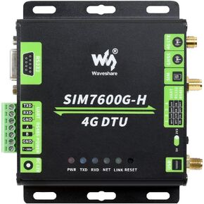 Waveshare Industrial Grade SIM7600G-H 4G DTU USB UART/RS232/RS485 Multi Interfaces Communication LTE Global Band Support