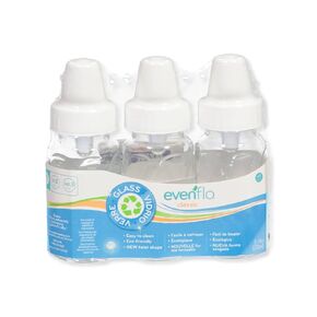 Evenflo 3 Pack Classic Glass Bottle, 4-Ounce