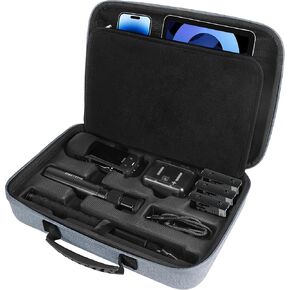 حقيبة حمل CYNOVA Insta 360 X4 لمجموعة ملحقات Insta360 X4، حقيبة سفر Insta 360 X4 صلبة متوافقة مع عصا السيلفي، حامل ثلاثي القوائم، محور الشحن، البطاريات، الملحقات الأخرى، رمادي داكن in Kuwait