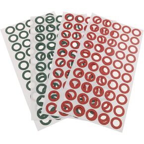 E-outstanding 200pcs 18650 Lithium Battery Insulator Rings Hollow Paper Pad Electrical Insulation Ring Adhesive Cardboard Sticker, 100pcs Red+100pcs Green