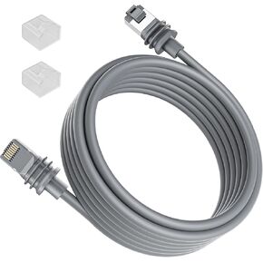 Starlink Cable Gen 3 Short 16.4FT/5M Replacement Starlink Extension Cable V3 for Starlink Rectangular Satellite Gen 3 Outdoor Starlink Ethernet Cable Gen 3 with End Cap Waterproof Gray 5M