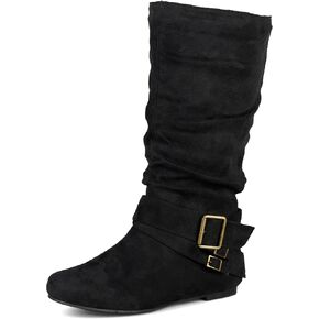 Journee Womens Shelley-6 Round Toe Mid Calf Boots