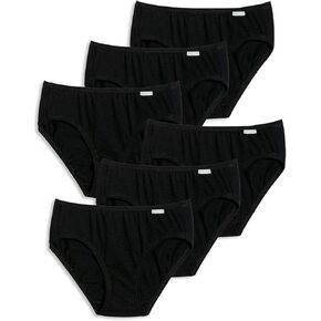 Jockey Women's Underwear Elance Bikini - 6 Pack, Black, 5