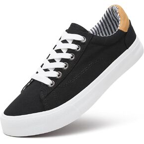 XRH Tennis Shoes Womens Low Top Casual Shoes for Women, Lace Up Canvas Sneakers Comfortable Shoes for Women Walking Shoes