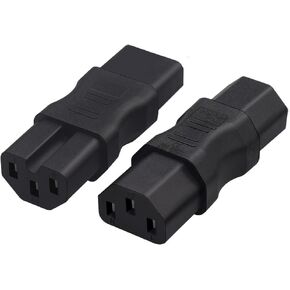 IEC320 C13 TO C13 AC power converter，IEC 320 C13 Female to C13 Female Computer Monitor PDU plug，C13 dual jack ，IEC320 C13 3 holes (C13 TO C13)