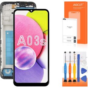for Samsung Galaxy A03s Screen Replacement for Samsung SM-A037F SM-A037M LCD Digitizer Touch SM-A037M/DS LCD Display Assembly Repair Parts with Frame(159.5MM,Not Fit for A037A A037W A037G A037U)