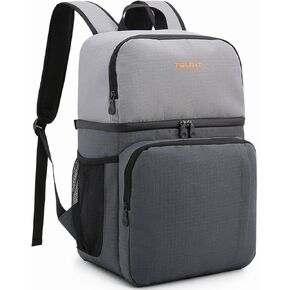 TOURIT Cooler Backpack Double Deck Lunch Backpack with Insulated Leakproof Cooler Bag for Men Women Work, Picnics, Hiking, Camping, Beach, Park or Day Trips, 28L