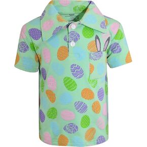 Unique Baby Short Sleeve Collared Boys Polo Shirt, Toddler Kids Polo Shirts